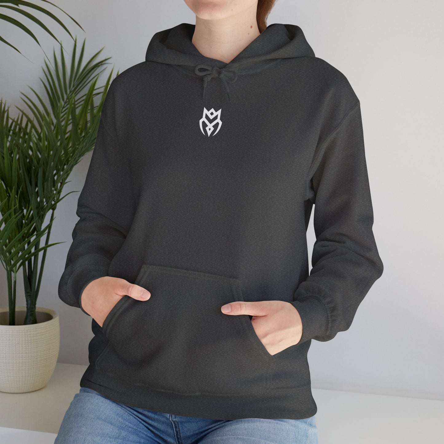 DROP ZERO | Fehér Rune Hoodie – Walk Your Own Path