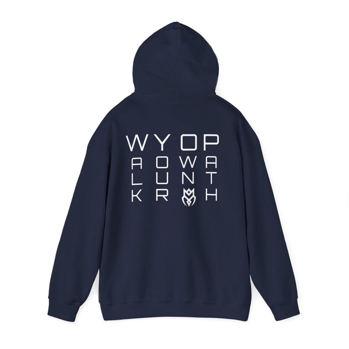 DROP ZERO | Fehér Rune Hoodie – Walk Your Own Path