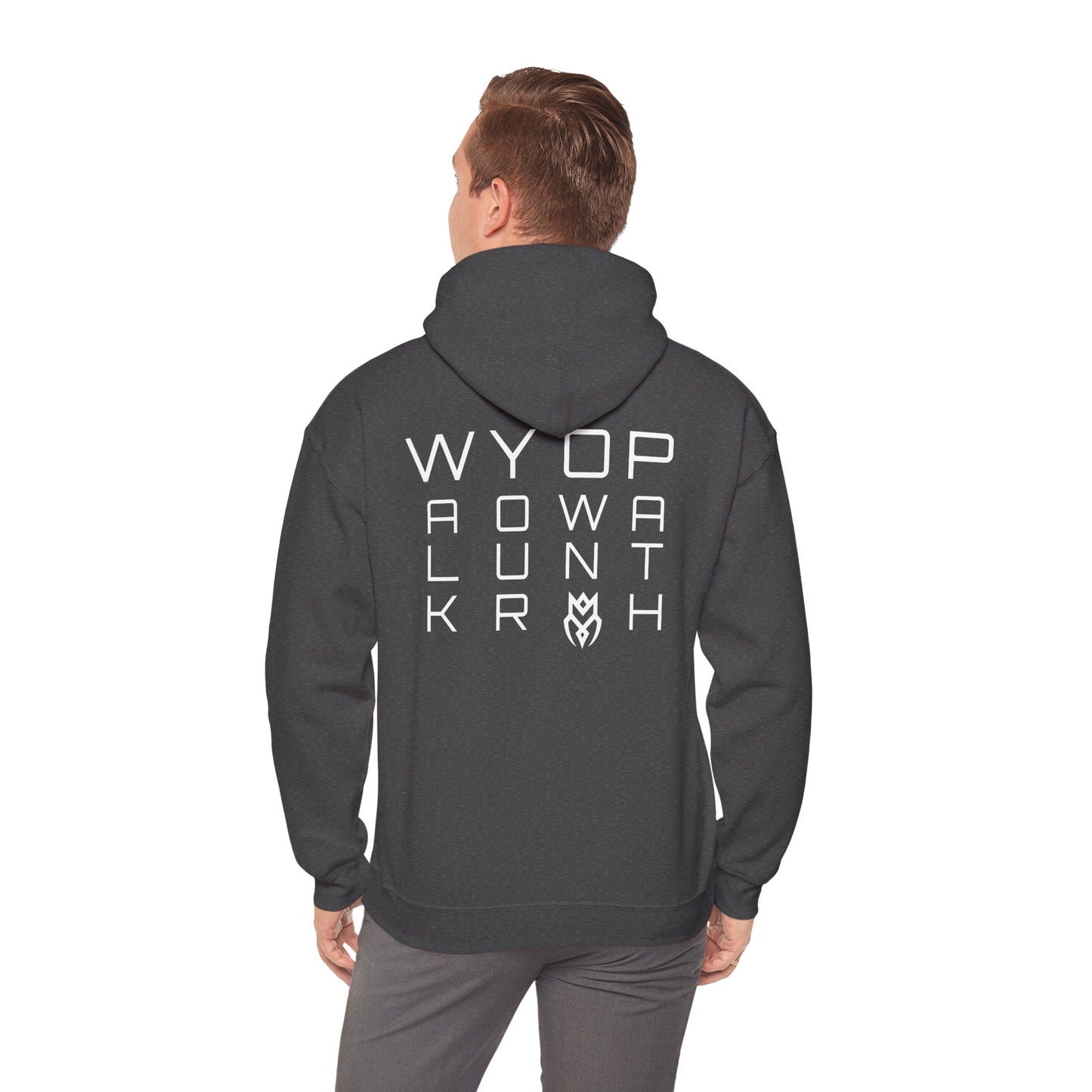 DROP ZERO | Fehér Rune Hoodie – Walk Your Own Path