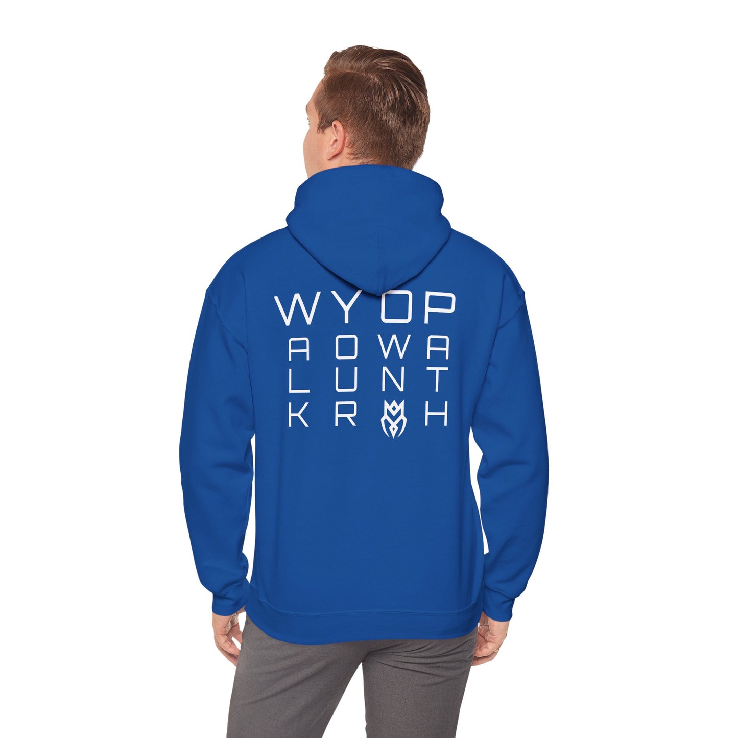 DROP ZERO | Fehér Rune Hoodie – Walk Your Own Path