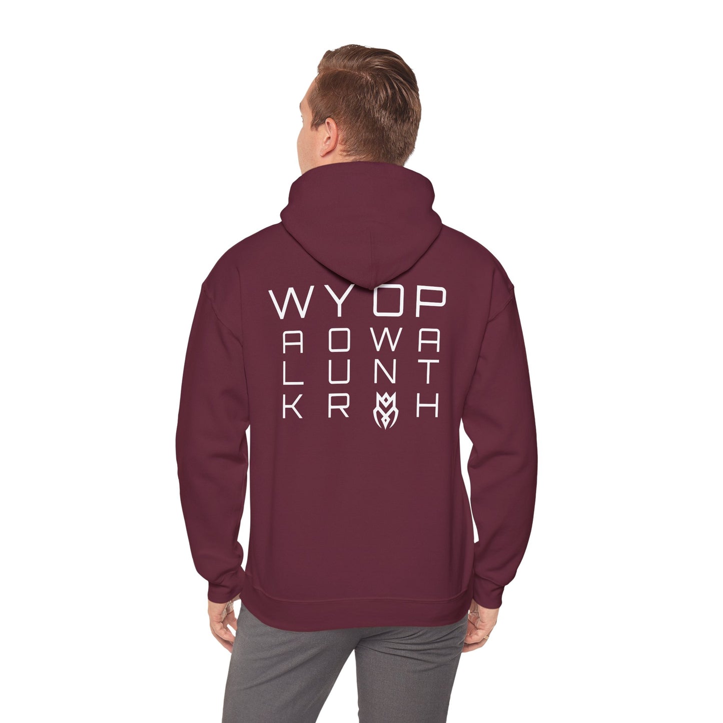 DROP ZERO | Fehér Rune Hoodie – Walk Your Own Path