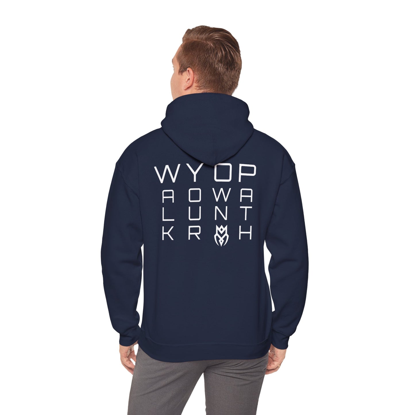 DROP ZERO | Fehér Rune Hoodie – Walk Your Own Path