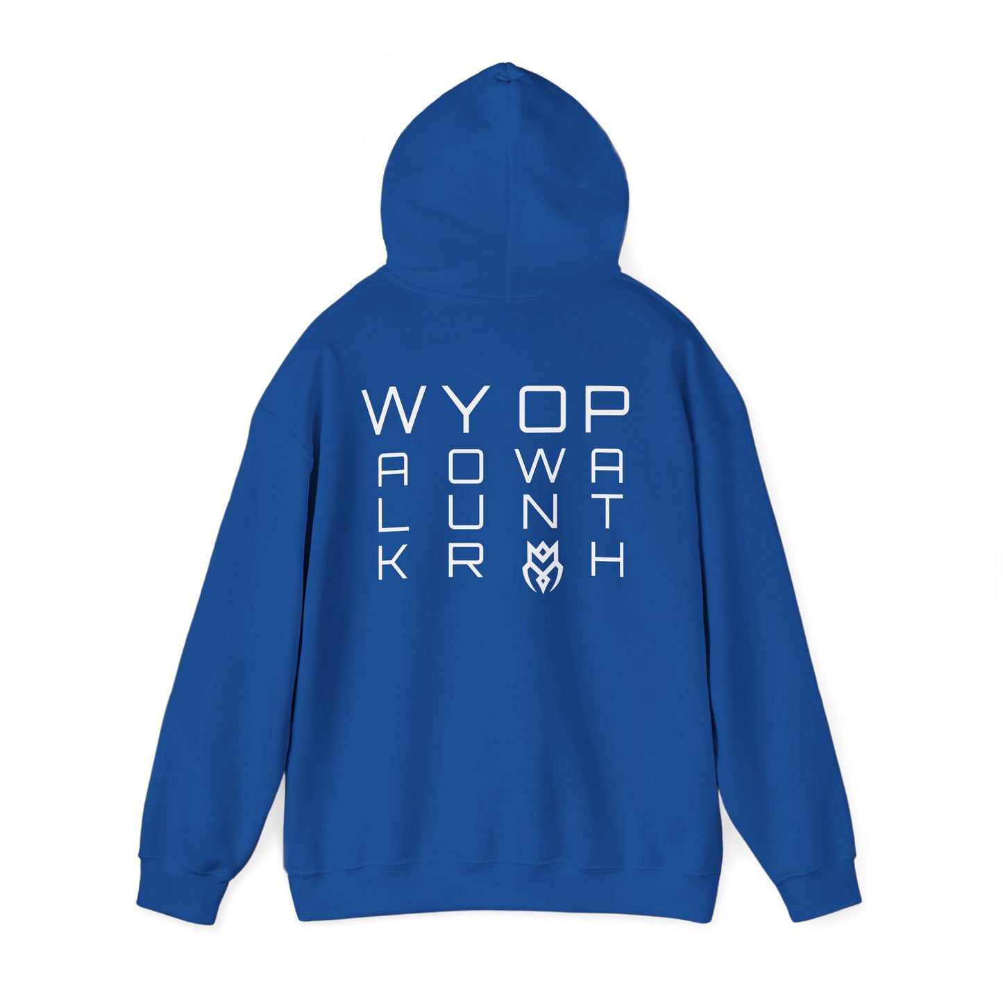 DROP ZERO | Fehér Rune Hoodie – Walk Your Own Path