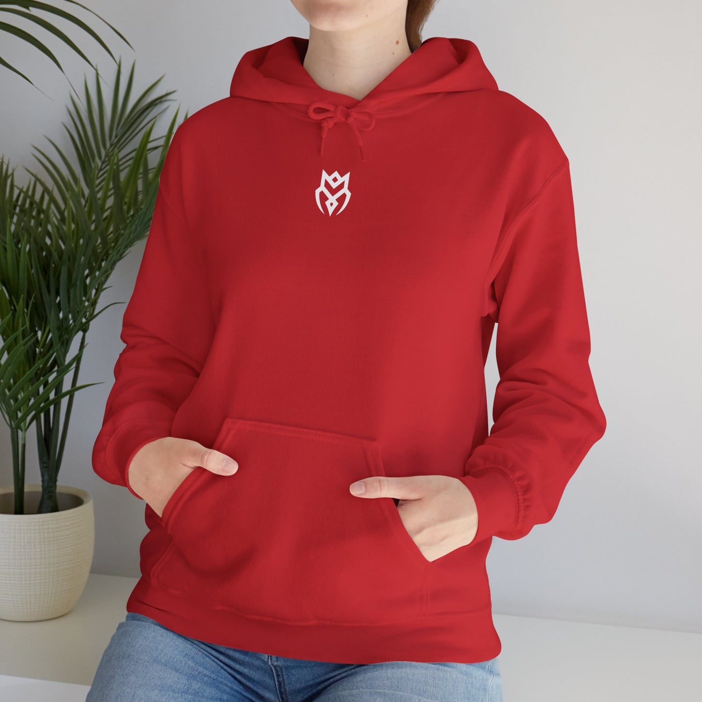 DROP ZERO | Fehér Rune Hoodie – Walk Your Own Path