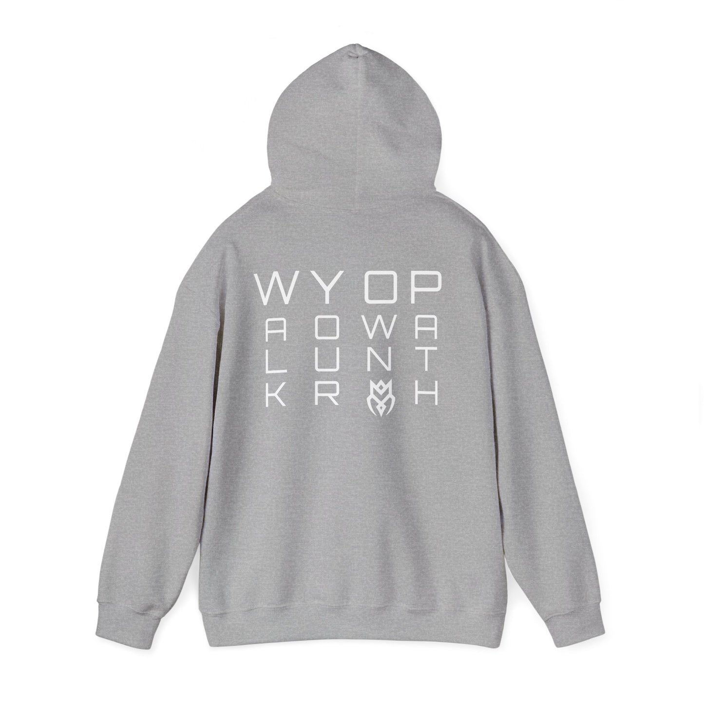 DROP ZERO | Fehér Rune Hoodie – Walk Your Own Path