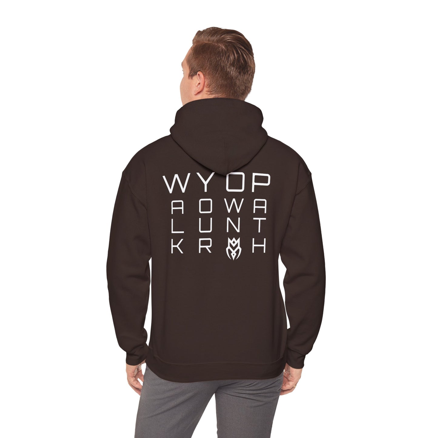 DROP ZERO | Fehér Rune Hoodie – Walk Your Own Path