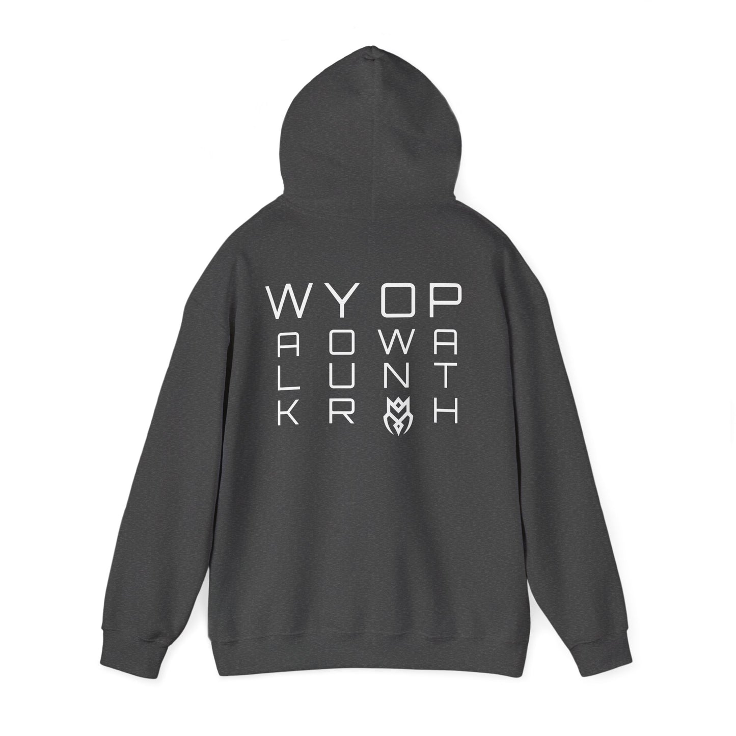 DROP ZERO | Fehér Rune Hoodie – Walk Your Own Path