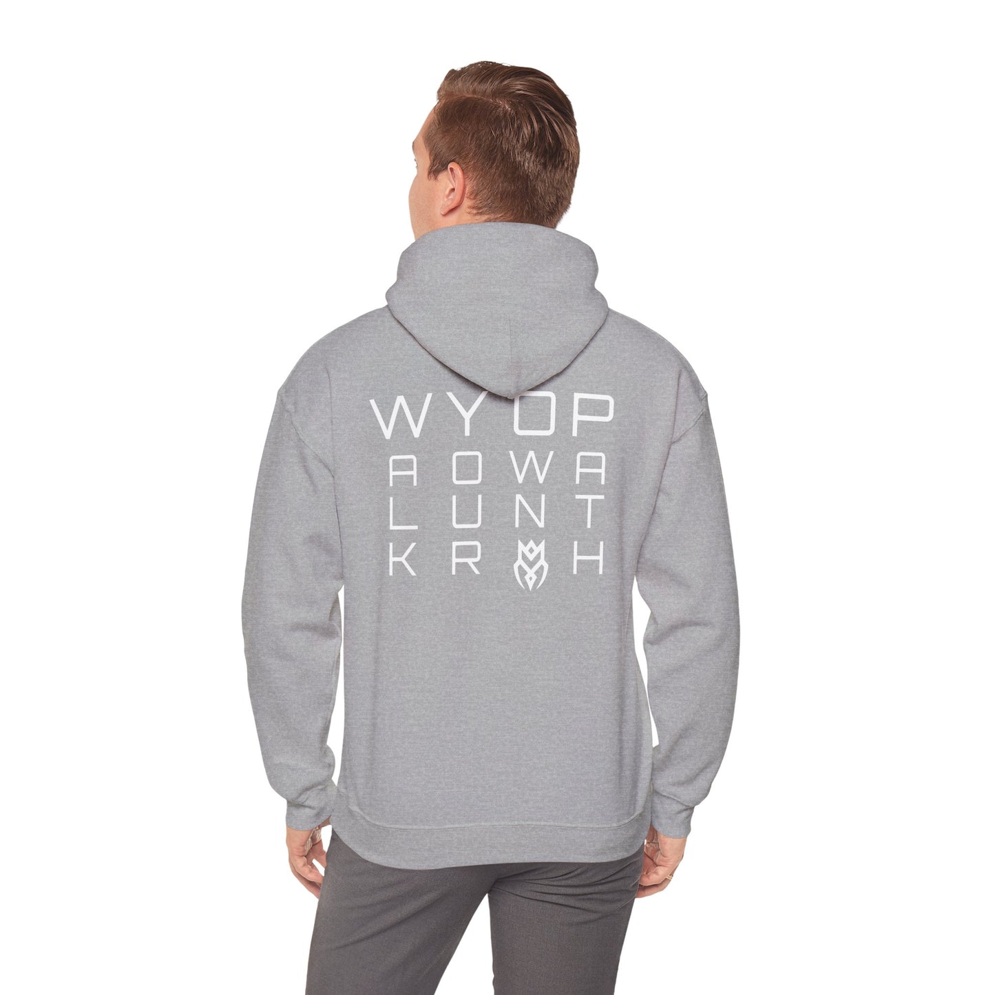 DROP ZERO | Fehér Rune Hoodie – Walk Your Own Path