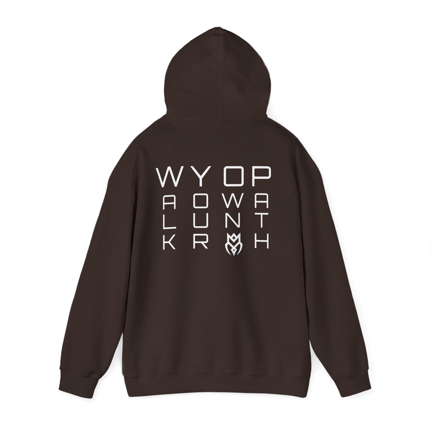 DROP ZERO | Fehér Rune Hoodie – Walk Your Own Path