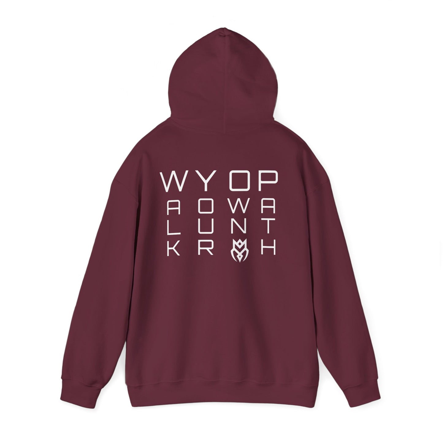 DROP ZERO | Fehér Rune Hoodie – Walk Your Own Path
