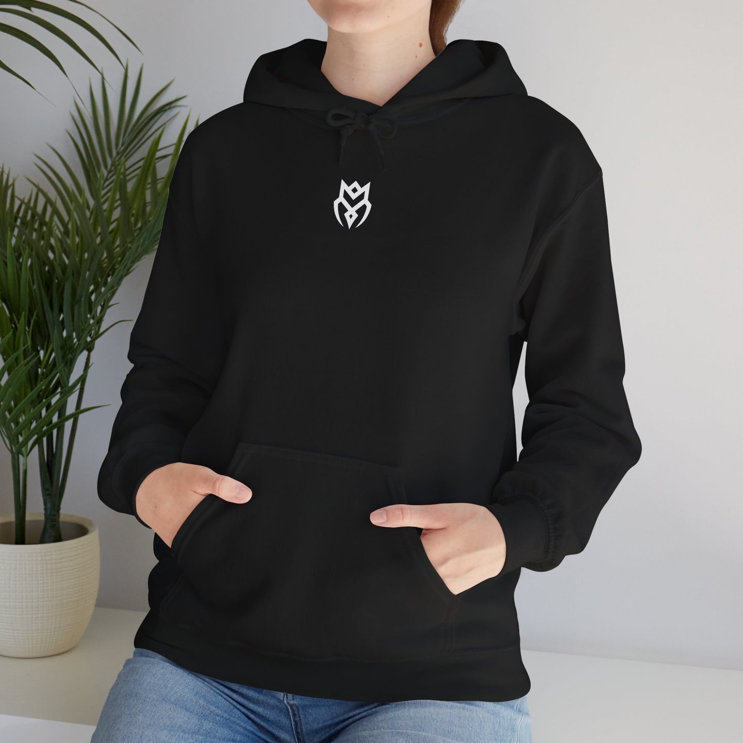 DROP ZERO | Fehér Rune Hoodie – Walk Your Own Path