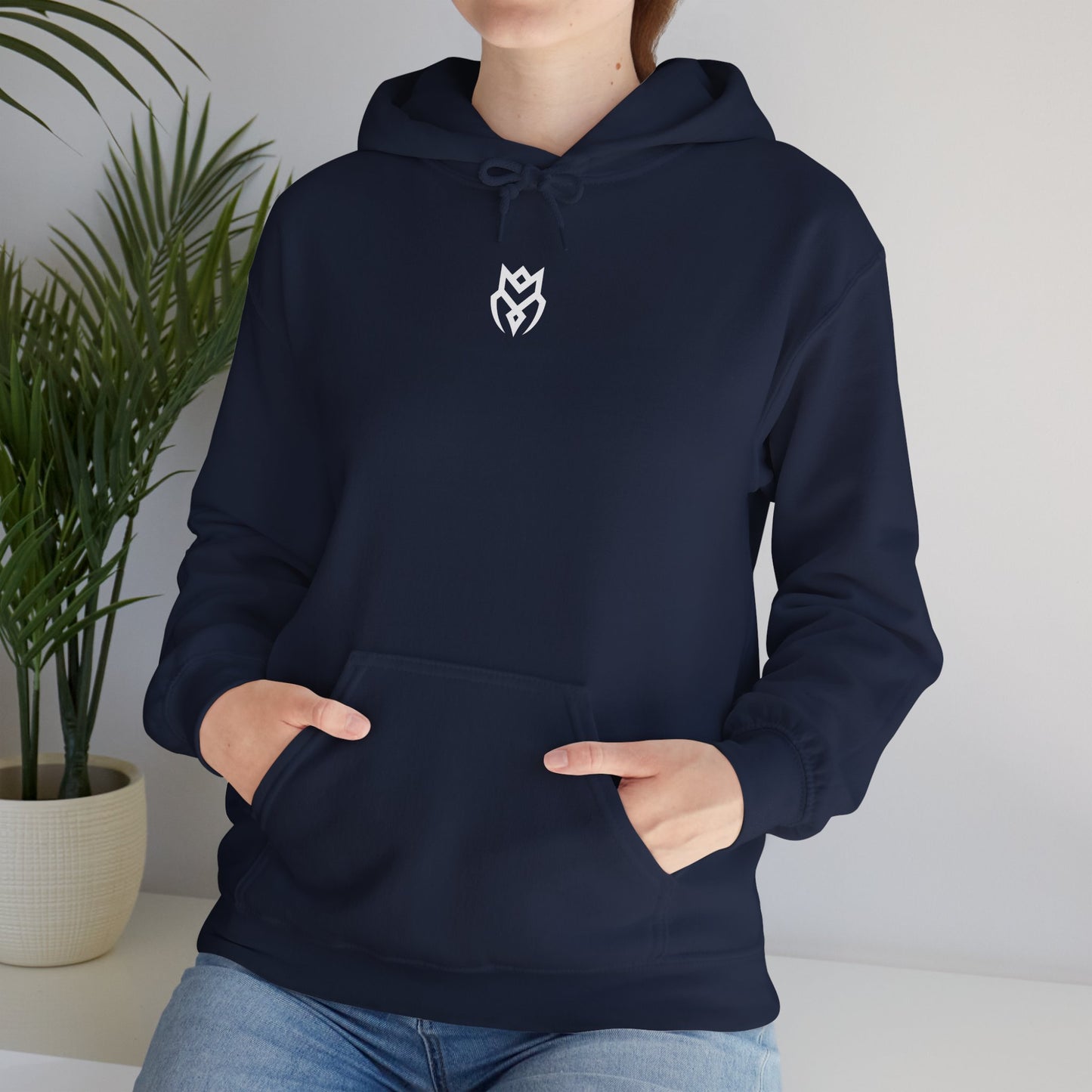 DROP ZERO | Fehér Rune Hoodie – Walk Your Own Path