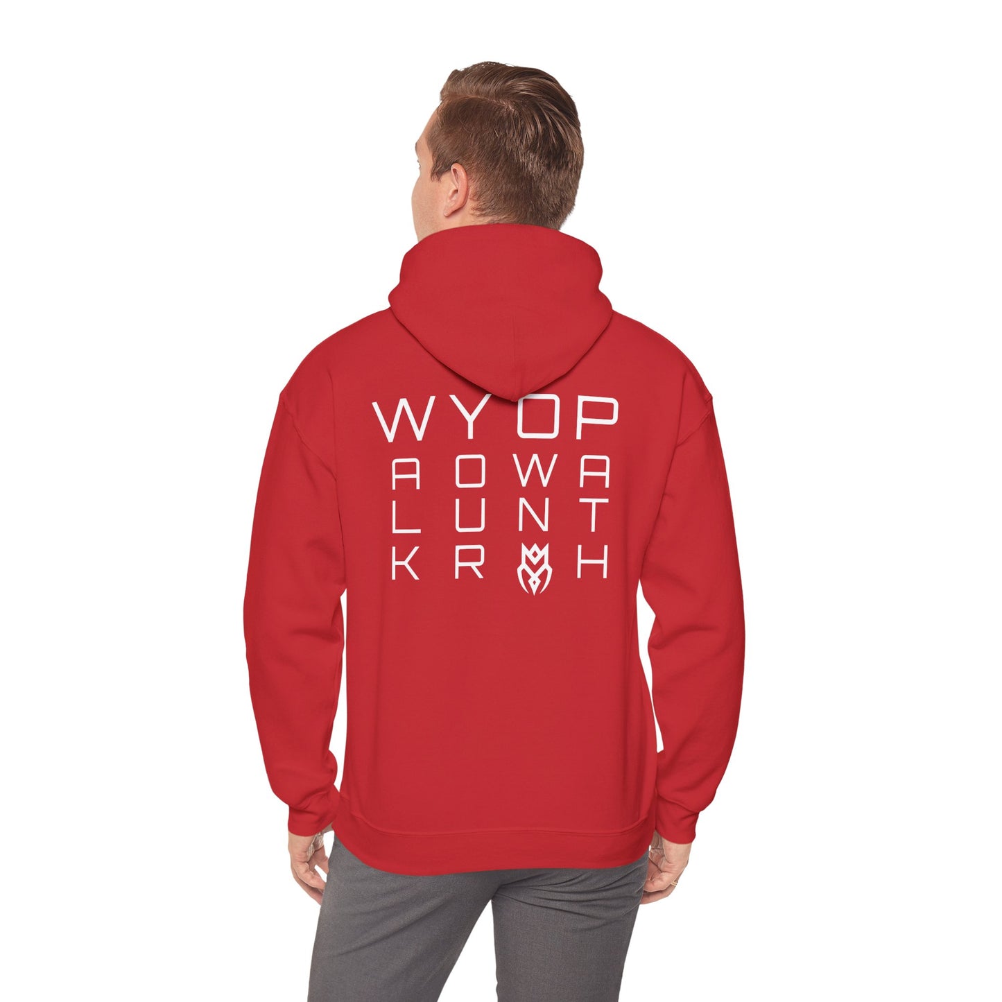 DROP ZERO | Fehér Rune Hoodie – Walk Your Own Path
