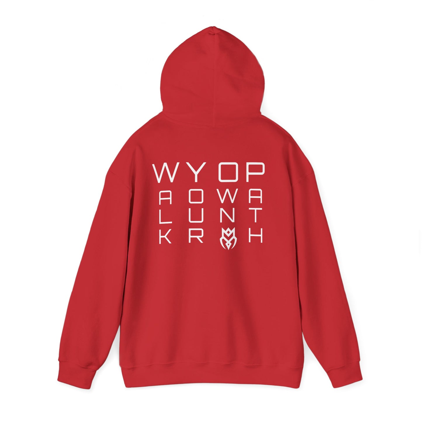 DROP ZERO | Fehér Rune Hoodie – Walk Your Own Path