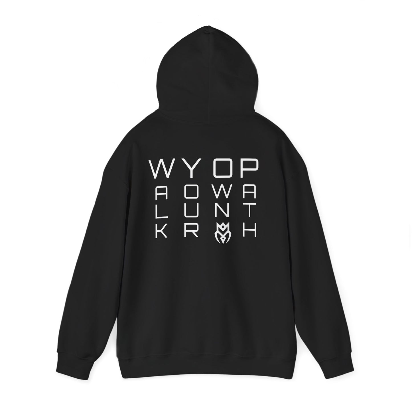 DROP ZERO | Fehér Rune Hoodie – Walk Your Own Path
