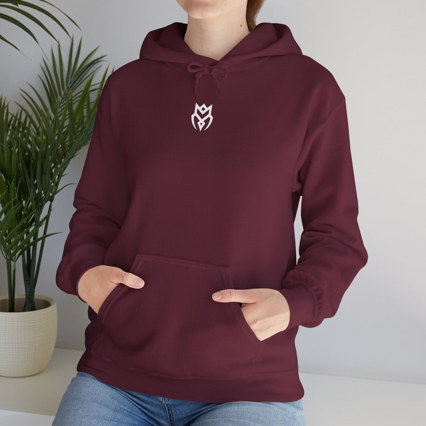 DROP ZERO | Fehér Rune Hoodie – Walk Your Own Path