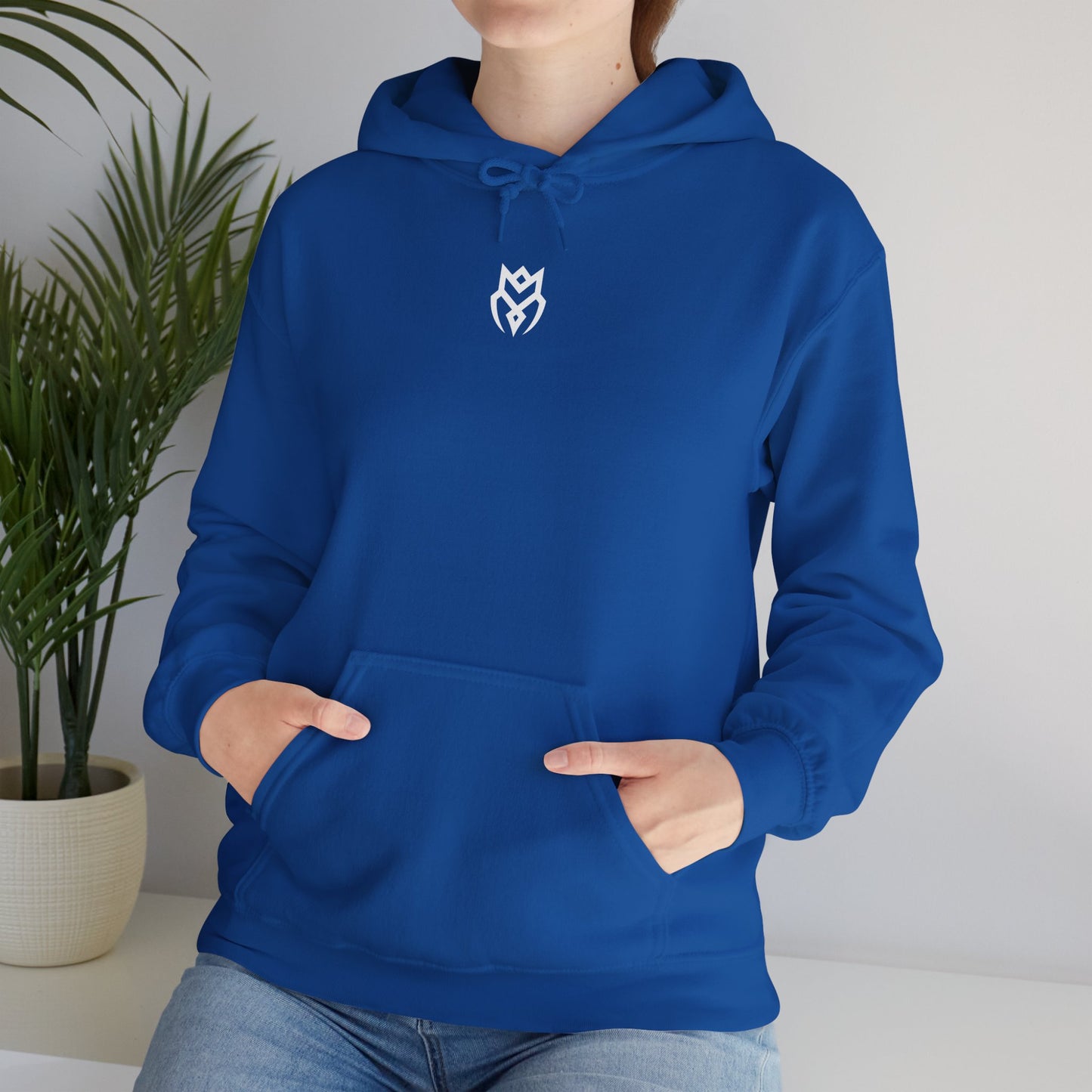 DROP ZERO | Fehér Rune Hoodie – Walk Your Own Path