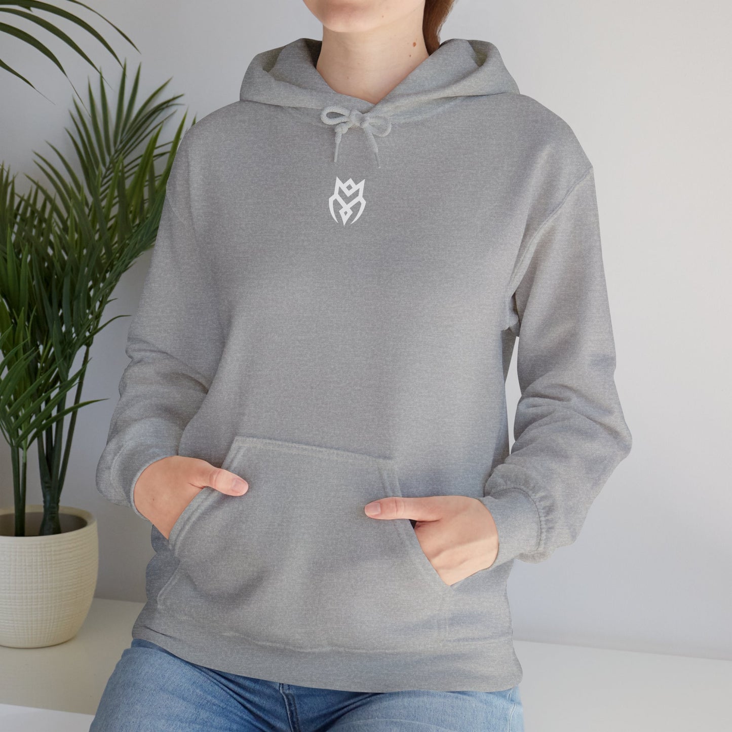 DROP ZERO | Fehér Rune Hoodie – Walk Your Own Path